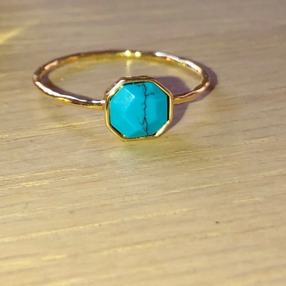 Gorjana Power Gemstone Turquoise Charm Ring